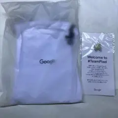 Google pixel ポーチ　グレー 25周年記念ピンバッジ