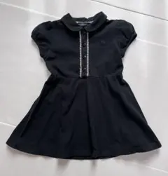 BURBERRY LONDON 90cm パフスリーブ 襟付き ワンピース 黒