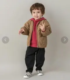 petit main キルトジャケット ベージュ