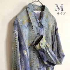 レディース　ヴィンテージ　ブラウス　長袖　薄手　シースルー　個性派コーデ　日本製