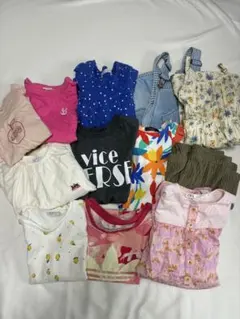 女の子まとめ売り13点セット カラフル花柄　100〜110サイズ
