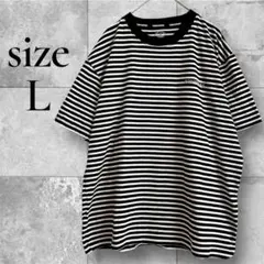 CONVERSE 半袖 Tシャツ ボーダー ブラック ホワイト Lのサムネイル