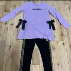 ジェニー チュニック 上下セットひょう柄 パープル 150 jenni love