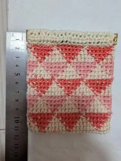 ハンドメイド　バネ口ポーチ
