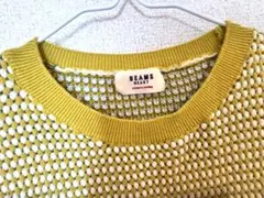 BEAMS HEART 変形編み柄　ニット