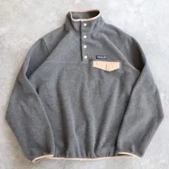 2017年 Patagonia シンチラ スナップT グレー ピンク フリース