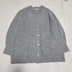 GU ジーユー ざっくり 厚手 ニット カーディガン オーバーサイズ グレー