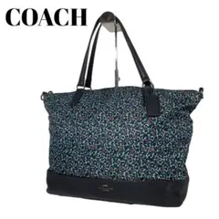 希少✨COACH フラワープリント トートバッグ A005