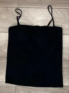 黒 キャミソール チューブトップ パッド付き