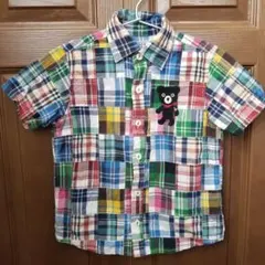 ミキハウス ダブルビー 120センチ パッチワーク　シャツ ダブルB 　チェック