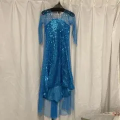 アナ雪　青いスパンコールドレス　キッズ120