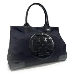 トリーバーチ エラ トートバッグ ハンドバッグ ブラック 黒 ナイロン エナメル