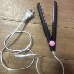 ストレートヘアアイロン 黒とピンク