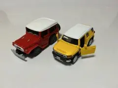 トヨタ博物館プルバックカープレミアムミニカーとトヨタFJクルーザーの