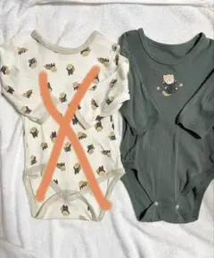 コットン100 長袖ロンパース レッサーパンダ柄 サイズ80