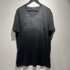 BURBERRY BLACK LABEL バーバリー　Vネック ビックロゴy2k