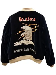 スウェードアラスカ別珍スカジャン ⭐︎ 50s Alaska souvenir jacket ⭐︎ ( DEAD STOCK
