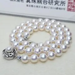 大珠8.5-9mm 天女クラス テリ最強 アコヤ真珠ネックレス 天然無調色 
