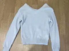 新品未使用✨ビジュー付きライトブルーニットセーター Mサイズ
