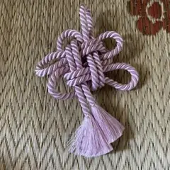 薄紫の房付き帯締め
