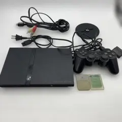PS2 本体 薄型 SCPH-70000 ブラック メモリーカード付き　ジャンク
