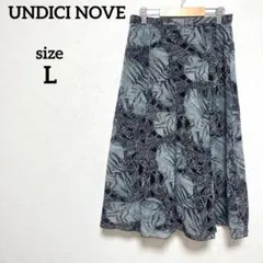 美品　ウンディッチ・ノーベ/UNDICI NOVE ロングスカート　フレア　Lのサムネイル