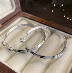 ♥️割引価格♥️レディース　ピアス　フープ　シルバー　お洒落　大きめ　韓国　丸型