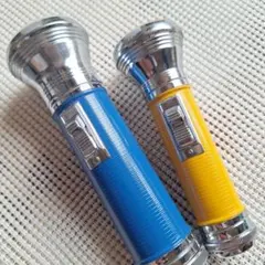 昭和レトロ　懐中電灯　ナショナル　当時物　金属製 ナショナル　大小2個セットのサムネイル