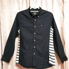 BEAMS　長袖シャツ　ネイビー