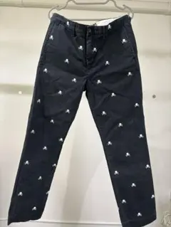 RALPH LAUREN RUGBY スカル刺繍 チノパン W32 ネイビー