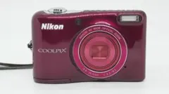 3Fジャンク品 Nikon COOLPIX L30レッド デジカメ 単3電池駆動 - メルカリ
