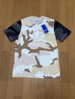アディダス 半袖Tシャツ カモフラージュ ベージュ メンズ 迷彩 トレフィル