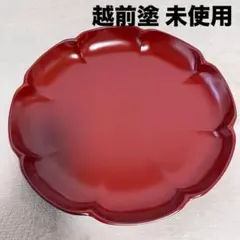未使用 輪島塗 飛花 沈金万盆 溜塗 喰籠 銀杏蒔絵 蓋付菓子器 21センチ