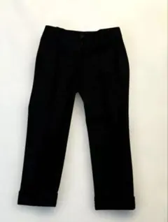 キキさま★秋冬用　キレイめブラッククロップドパンツ　毛98%