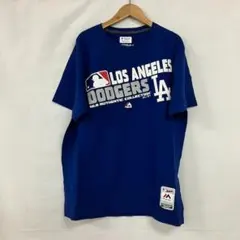 N14 マジェスティックアメリカ古着半袖TシャツMLBプリントドジャースメンズ