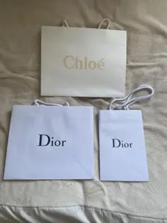 Dior Chloe ショッパー 紙袋 3点セット ショップ袋