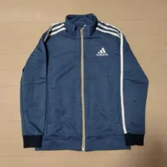 adidas ジップアップジャケット 青　150