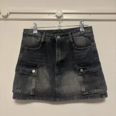 anyonemore カーゴウォッシングミニデニムスカート