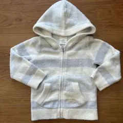 ジェラートピケ　ストライプ パーカー 80-90cm