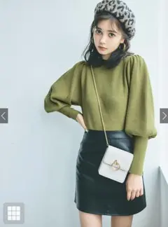 完売品！値下げ交渉・即購入可能◎インパン付きレザー台形ミニスカート