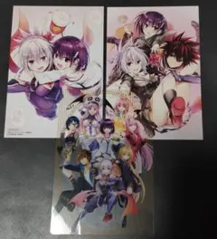 あやかしトライアングル　特典　イラストカード　クリアカード　3点のサムネイル