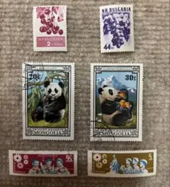 モンゴル発行 パンダ切手 5種セット モンゴル切手 1974年 クマ パンダ 動物シリーズ 5種 - メルカリ