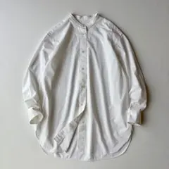美品＊MHL. バンドカラー 半袖シャツ II 白 ホワイト 日本製 - メルカリ