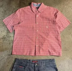 CHAPS 半袖チェックシャツ ギンガム 短丈 シティボーイ ボックス Y2Kのサムネイル