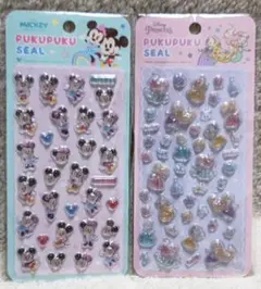 ディズニー ぷくぷくシール 2セット