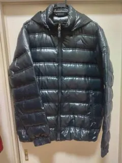 adidas ブラック ダウンジャケット フード脱着可ダウン80%サイズO・XL