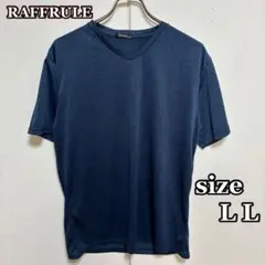 RAFFRULE Vネック半袖Tシャツ（L L）速乾　大きいサイズ　ネイビー系