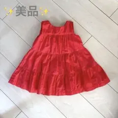 【美品】babygap 赤 ノースリーブワンピースのサムネイル