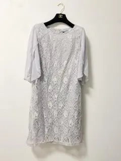 パーティードレス　ライトグレー