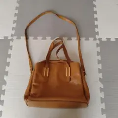 本革　取り外し可能　2way ショルダーバッグ キャメル レザーのサムネイル